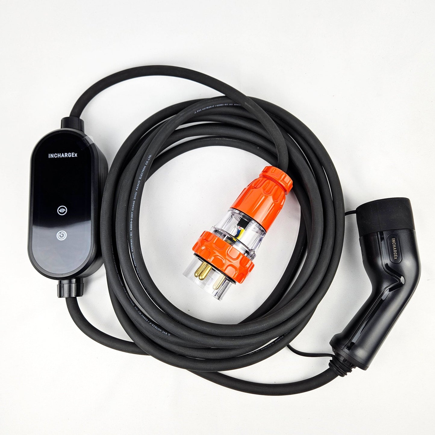 INCHARGEx 32A 3 Pin 7kW Gen 2 Portable EV Charger | 7m | Single Phase | RCD Type B/Type A+DC6mA | Type 2 EVSE | Adjustable Power | Fits All EVs