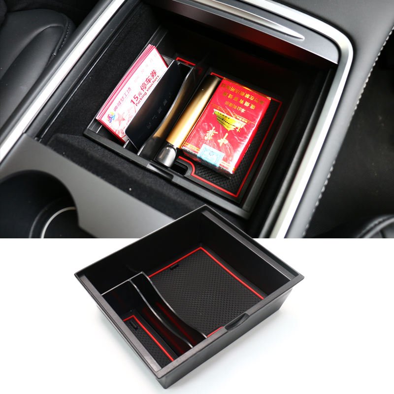 INCHARGEx Car Central Control Storage Box Storage Tray Organiser Holder Accessory for Tesla Model Y Tesla Model 3 2022 Tesla Model 3 Accessories Console Organizer - INCHARGEx