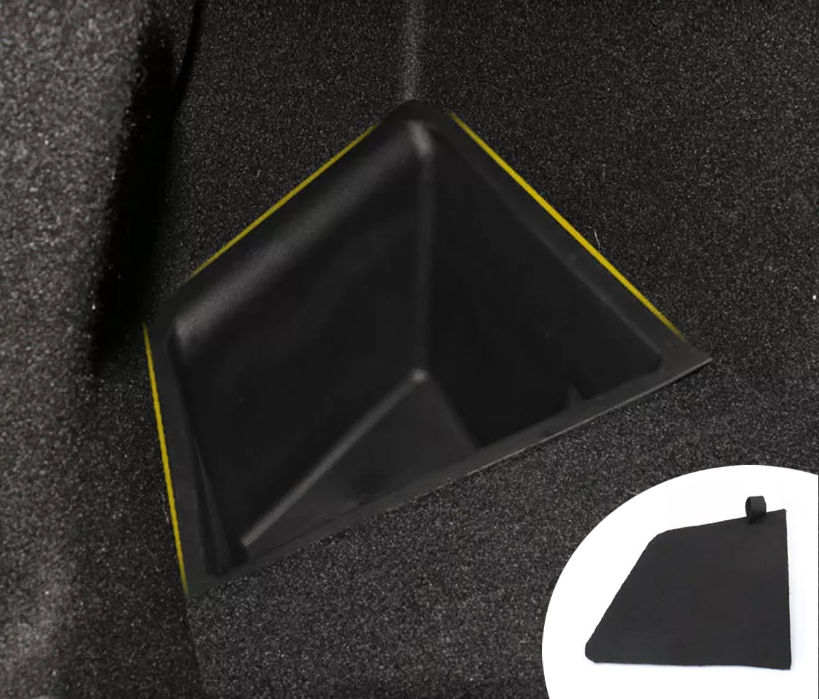 INCHARGEx Car Rear Left Trunk Storage Box Organiser Bin for Tesla Model 3 Boot Storage Side Trunk Bins Packets for Tesla Model 3 2021 2022 Accessories Australia - INCHARGEx
