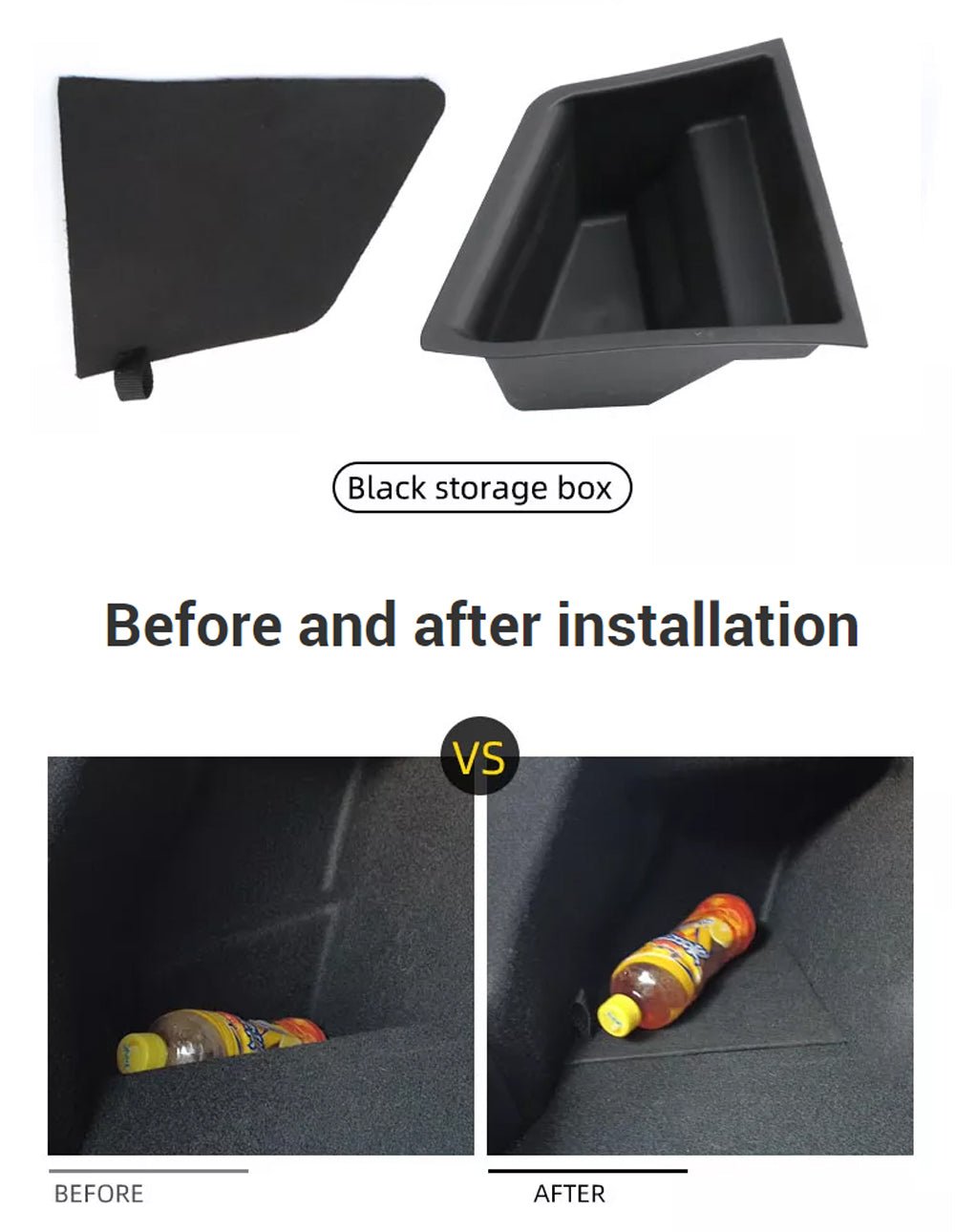 INCHARGEx Car Rear Left Trunk Storage Box Organiser Bin for Tesla Model 3 Boot Storage Side Trunk Bins Packets for Tesla Model 3 2021 2022 Accessories Australia - INCHARGEx