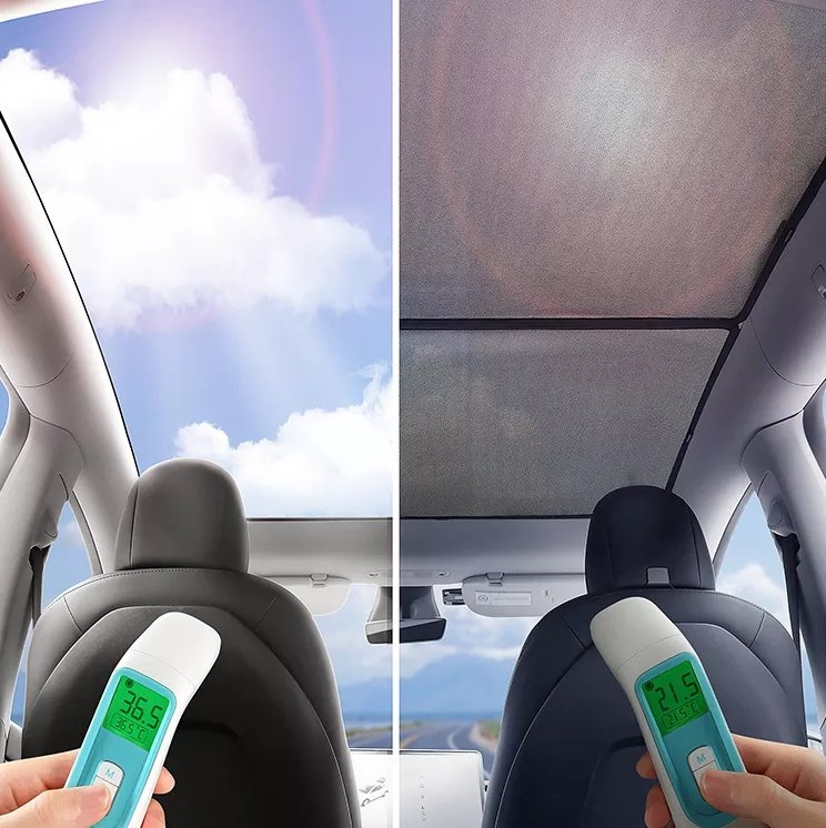 Sun shade for Model Y 2021-2023 Australia Heat Blocking Shades Sunshade Roof Window Insulation UV Rays Protection for Tesla Model Y - INCHARGEx