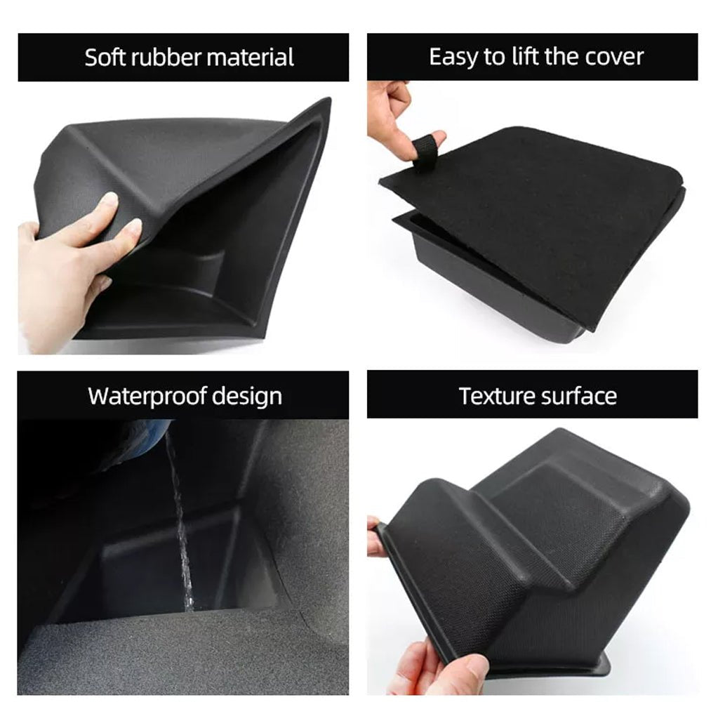 INCHARGEx Car Rear Left Trunk Storage Box Organiser Bin for Tesla Model 3 Boot Storage Side Trunk Bins Packets for Tesla Model 3 2021 2022 Accessories Australia - INCHARGEx