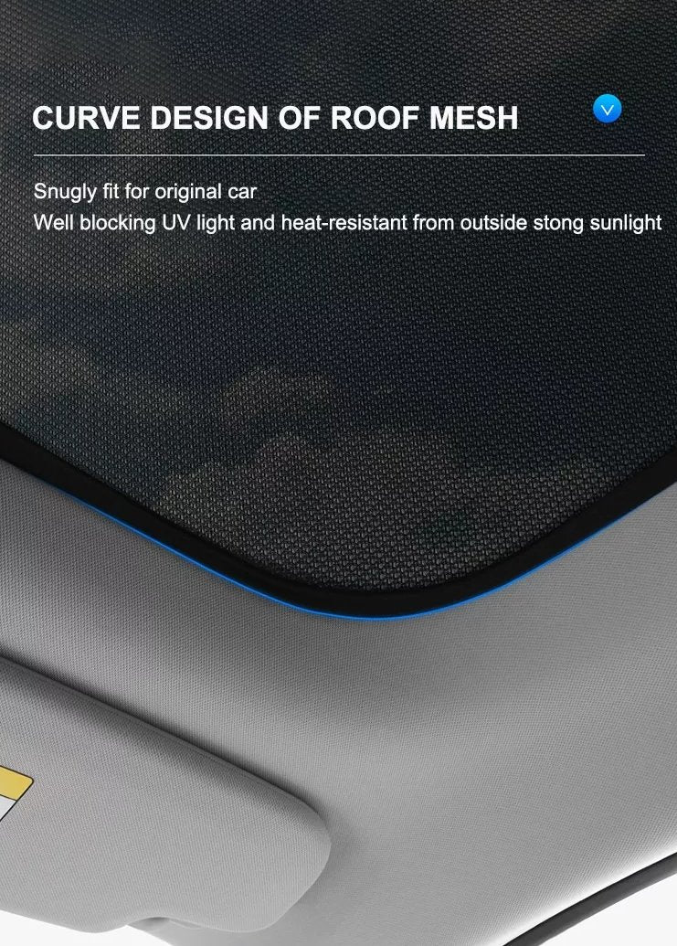 Sun shade for Model Y 2021-2023 Australia Heat Blocking Shades Sunshade Roof Window Insulation UV Rays Protection for Tesla Model Y - INCHARGEx