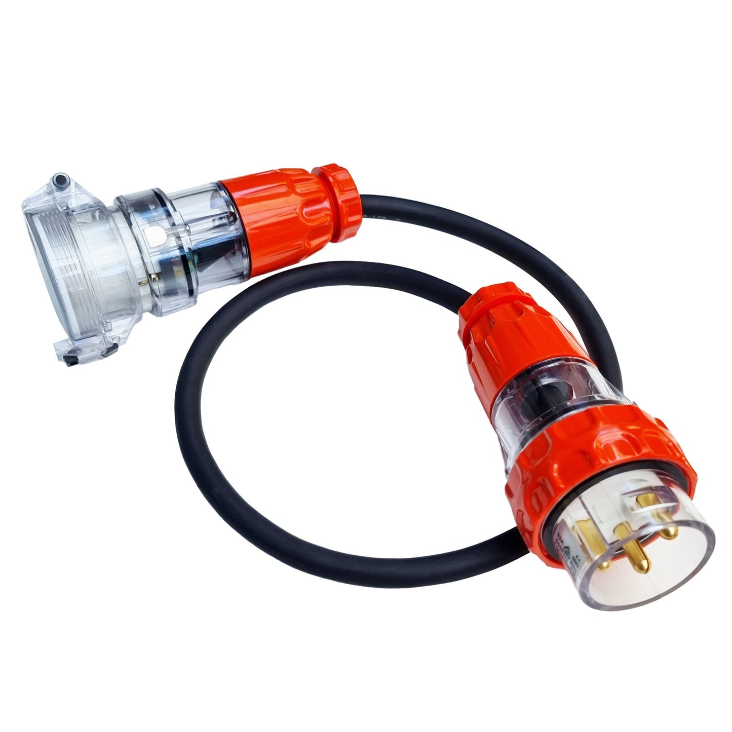 INCHARGEx 5 Pin Female Socket to 3 Pin Male Plug | 32A | Single Phase | 7kW | 1 Metre Adapter - INCHARGEx