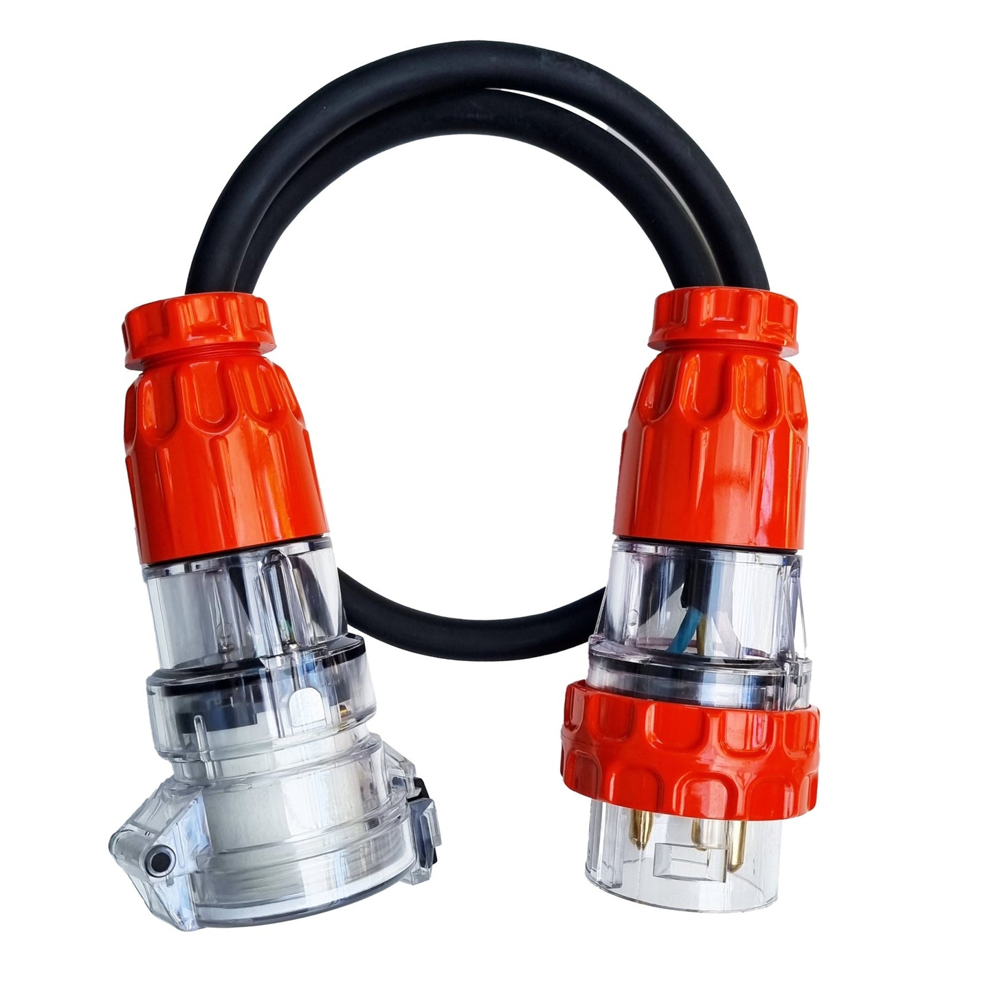 INCHARGEx 5 Pin Female Socket to 3 Pin Male Plug | 32A | Single Phase | 7kW | 1 Metre Adapter - INCHARGEx