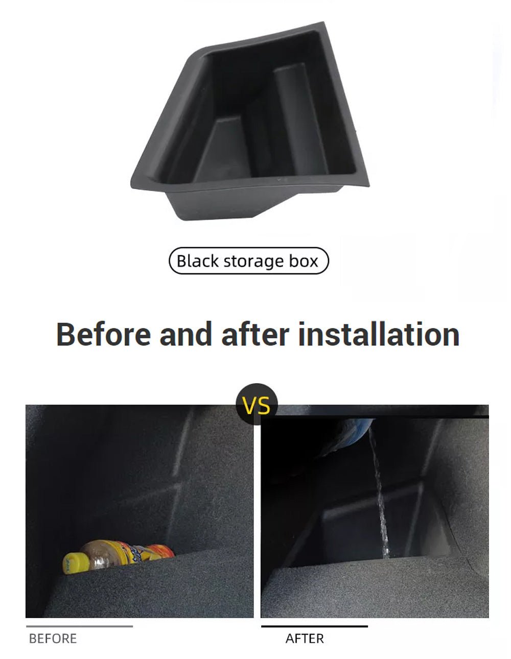 INCHARGEx Car Rear Left Trunk Storage Box Organiser Bin for Tesla Model 3 Boot Storage Side Trunk Bins Packets for Tesla Model 3 2021 2022 Accessories Australia - INCHARGEx