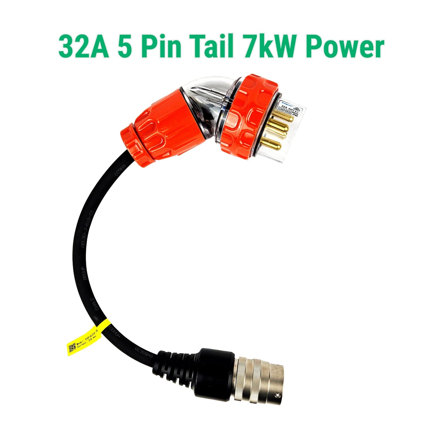 INCHARGEx FlexSwap Gen 2 Swappable Tails 10A | 15A | 32A to Type 2 Portable EV Charger Kit | Built-in RCD Type B/TypeA+DC6mA | Fit Tesla BYD Polestar MG EV 2kW 3.5kW 7kW | 5.5m