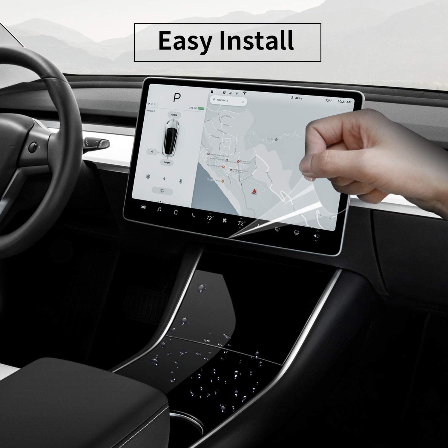 2022 & 2023 Tesla Model Y Screen Protector and Tesla Model 3 Screen  Protector: Matte Tempered Glass, Perfect Fit, Easy & Bubble-Free  Installation